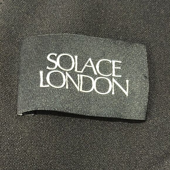 New Solace London Iona Black One Sleeve Mini Dress Size 4 - Picture 13 of 16